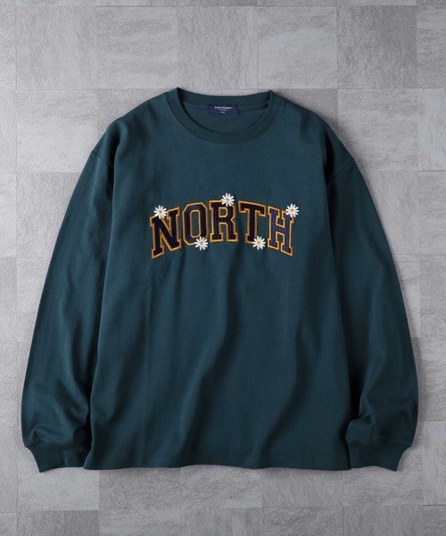 BACK NUMBER（バックナンバー）の「【BACK NUMBER】刺繍プリントロンＴ（Tシャツ/カットソー・メンズ・ワイン/ブラック×ブルー/ブラック/ネイビー/ホワイト/グリーン・M/XL/L）」の15枚目の写真