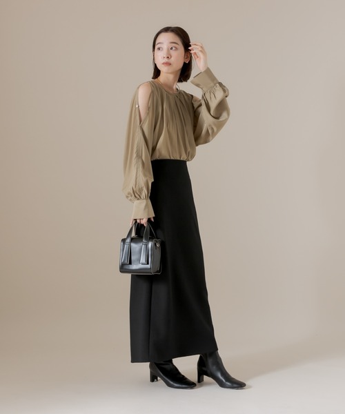 mline（エムライン）の「[mline] 切替ロングスカート（スカート・レディース・アイボリー/ブラック・1/2）」の16枚目の写真