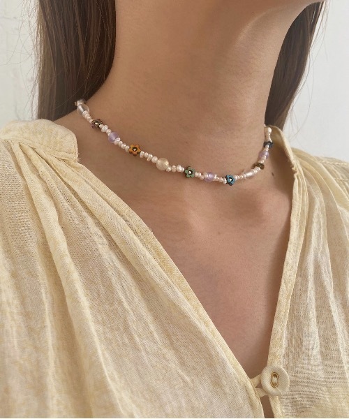 whim(ウィム)の「Emma-パールビーズネックレス-(ネックレス・レディース・ホワイト・FREE)」の3枚目の写真