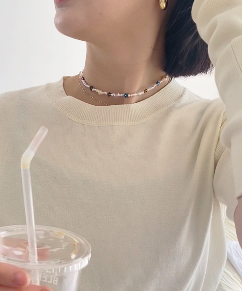 whim(ウィム)の「Emma-パールビーズネックレス-(ネックレス・レディース・ホワイト・FREE)」の4枚目の写真