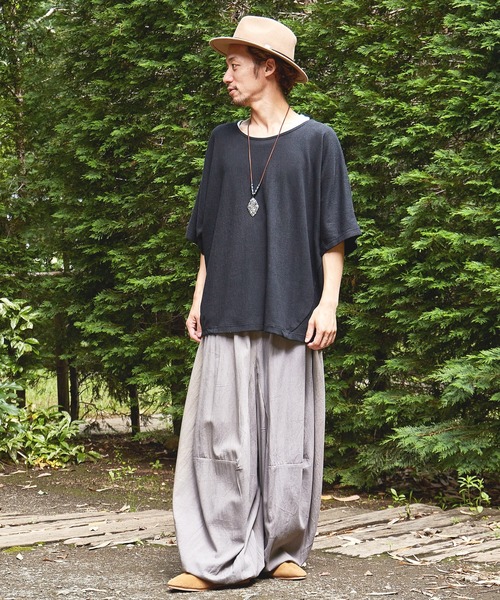 チャイハネ（チャイハネ）の「【チャイハネ】ソムニMEN'Sトップス インナータンクトップ付き（アンサンブル・メンズ・ブラック/ベージュ/ブラウン/グリーン/オレンジ/カーキ/パープル・FREE）」の20枚目の写真