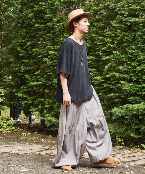 チャイハネ（チャイハネ）の「【チャイハネ】ソムニMEN'Sトップス インナータンクトップ付き（アンサンブル・メンズ・ブラック/ベージュ/ブラウン/グリーン/オレンジ/カーキ/パープル・FREE）」の9枚目の写真