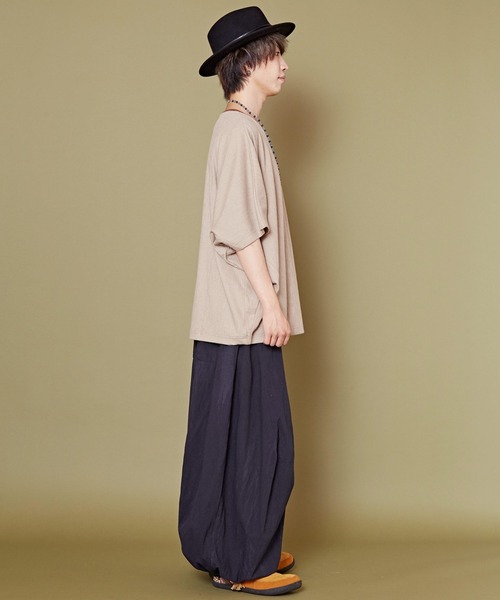 チャイハネ（チャイハネ）の「【チャイハネ】ソムニMEN'Sトップス インナータンクトップ付き（アンサンブル・メンズ・ブラック/ベージュ/ブラウン/グリーン/オレンジ/カーキ/パープル・FREE）」の15枚目の写真