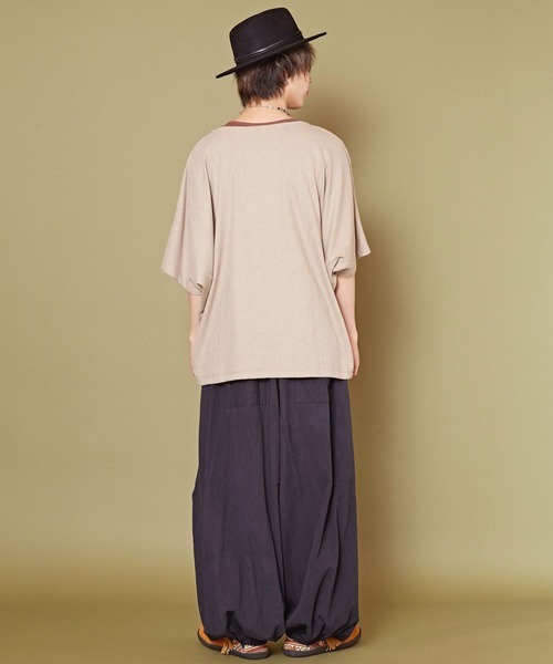 チャイハネ（チャイハネ）の「【チャイハネ】ソムニMEN'Sトップス インナータンクトップ付き（アンサンブル・メンズ・ブラック/ベージュ/ブラウン/グリーン/オレンジ/カーキ/パープル・FREE）」の16枚目の写真