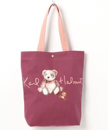 KARL HELMUT クマさん刺繍辛子色 トートバッグ肩紐付き（新品、未使用） KARL HELMUT クマさん刺繍辛子色 トートバッグ肩紐付き（新品