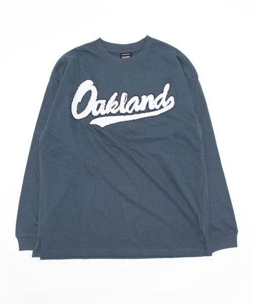 GGD SELECT(ジージーディー セレクト)の「オーバーサイズ ワッペンサガラ刺繍 ロングスリーブTシャツ(Tシャツ/カットソー・メンズ・グリーン/ホワイト系その他/ブラック系その他/ブルー系その他・M/L/LL)」の4枚目の写真