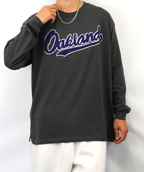 GGD SELECT(ジージーディー セレクト)の「オーバーサイズ ワッペンサガラ刺繍 ロングスリーブTシャツ(Tシャツ/カットソー・メンズ・グリーン/ホワイト系その他/ブラック系その他/ブルー系その他・M/L/LL)」の13枚目の写真