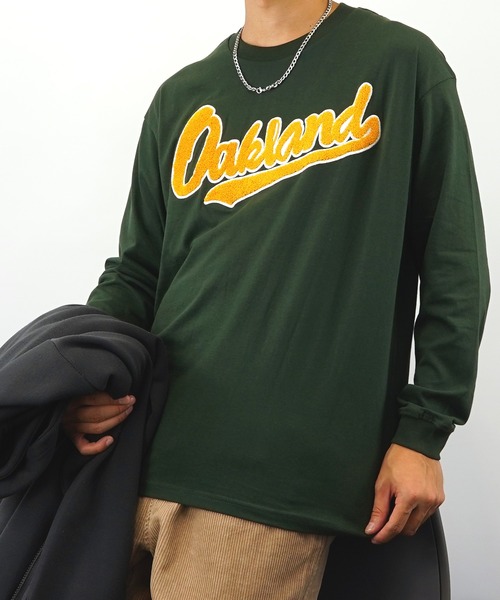 GGD SELECT(ジージーディー セレクト)の「オーバーサイズ ワッペンサガラ刺繍 ロングスリーブTシャツ(Tシャツ/カットソー・メンズ・グリーン/ホワイト系その他/ブラック系その他/ブルー系その他・M/L/LL)」の18枚目の写真