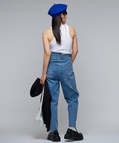 Narcissus（ナルシス）の「【Narcissus】ハイウエストベルトデニム（デニムパンツ・レディース・レインボー・FREE）」の10枚目の写真