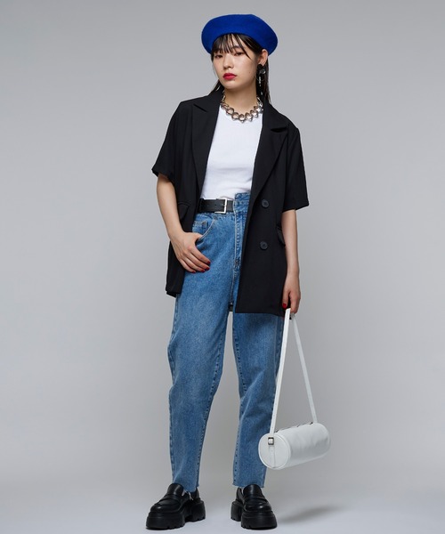 Narcissus（ナルシス）の「【Narcissus】ハイウエストベルトデニム（デニムパンツ・レディース・レインボー・FREE）」の8枚目の写真