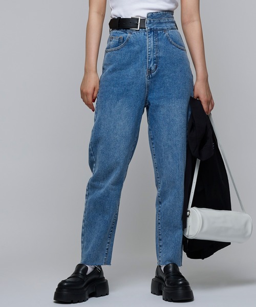 Narcissus（ナルシス）の「【Narcissus】ハイウエストベルトデニム（デニムパンツ・レディース・レインボー・FREE）」の12枚目の写真