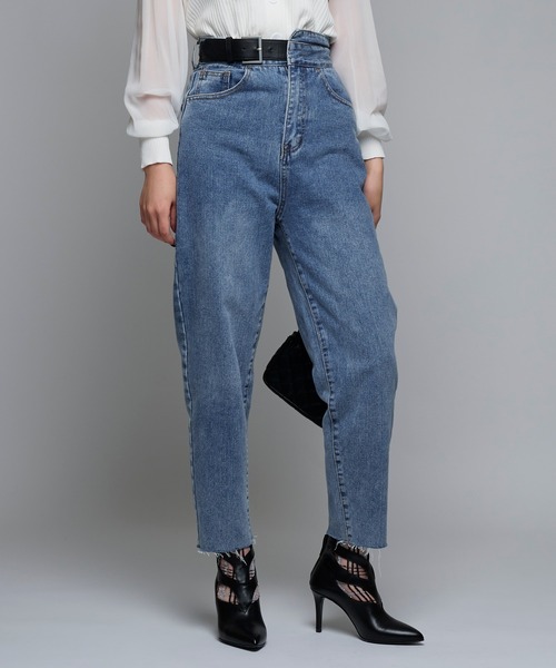 Narcissus（ナルシス）の「【Narcissus】ハイウエストベルトデニム（デニムパンツ・レディース・レインボー・FREE）」の18枚目の写真