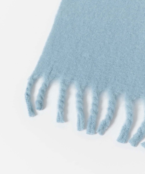 URBAN RESEARCH（アーバンリサーチ）の「ボリュームフリンジストール（マフラー・レディース・ブルー/ホワイト/ブラウン・-）」の16枚目の写真