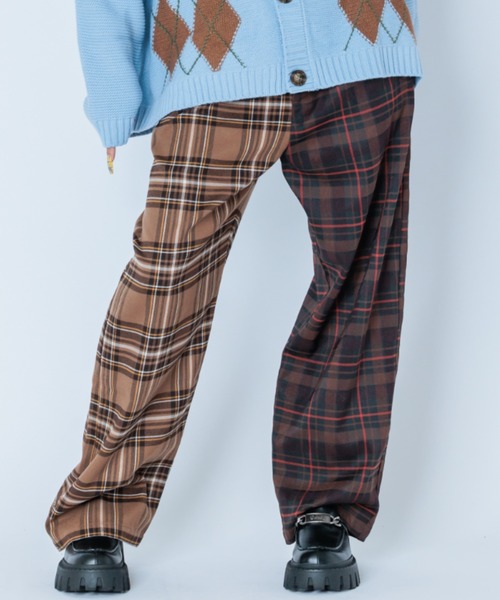 Candy Stripper（キャンディストリッパー）の「STAGGERED CHECK パンツ（その他パンツ・レディース・ネイビー/ブラウン/ブラック・2）」の16枚目の写真