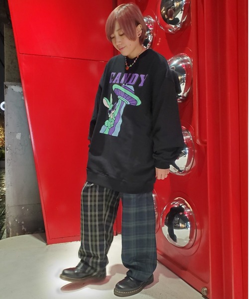 Candy Stripper（キャンディストリッパー）の「STAGGERED CHECK パンツ（その他パンツ・レディース・ネイビー/ブラウン/ブラック・2）」の8枚目の写真