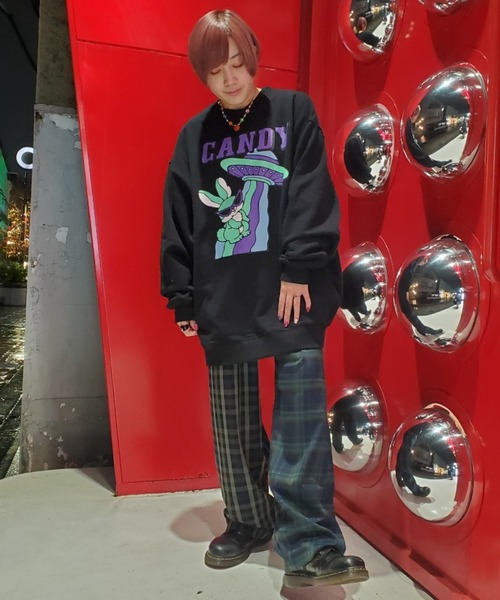 Candy Stripper（キャンディストリッパー）の「STAGGERED CHECK パンツ（その他パンツ・レディース・ネイビー/ブラウン/ブラック・2）」の7枚目の写真