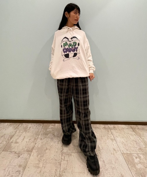 Candy Stripper（キャンディストリッパー）の「STAGGERED CHECK パンツ（その他パンツ・レディース・ネイビー/ブラウン/ブラック・2）」の4枚目の写真