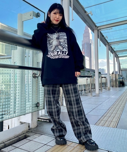 Candy Stripper（キャンディストリッパー）の「STAGGERED CHECK パンツ（その他パンツ・レディース・ネイビー/ブラウン/ブラック・2）」の5枚目の写真