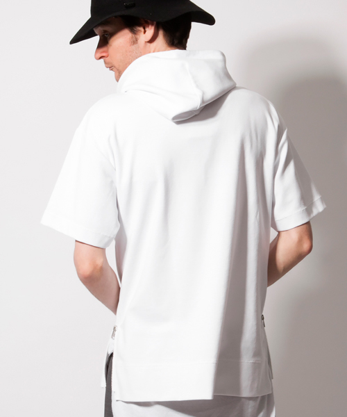MONKEY TIME（モンキータイム）の「＜monkey time＞ ∴ TC/BNDG SD/ZIP 5SL/パーカー（パーカー・メンズ・ホワイト/ブラック・SMALL/MEDIUM/LARGE/X-LARGE）」の6枚目の写真