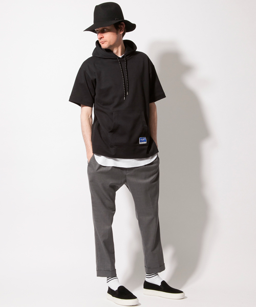 MONKEY TIME（モンキータイム）の「＜monkey time＞ ∴ TC/BNDG SD/ZIP 5SL/パーカー（パーカー・メンズ・ホワイト/ブラック・SMALL/MEDIUM/LARGE/X-LARGE）」の8枚目の写真