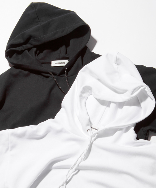 MONKEY TIME（モンキータイム）の「＜monkey time＞ ∴ TC/BNDG SD/ZIP 5SL/パーカー（パーカー・メンズ・ホワイト/ブラック・SMALL/MEDIUM/LARGE/X-LARGE）」の12枚目の写真