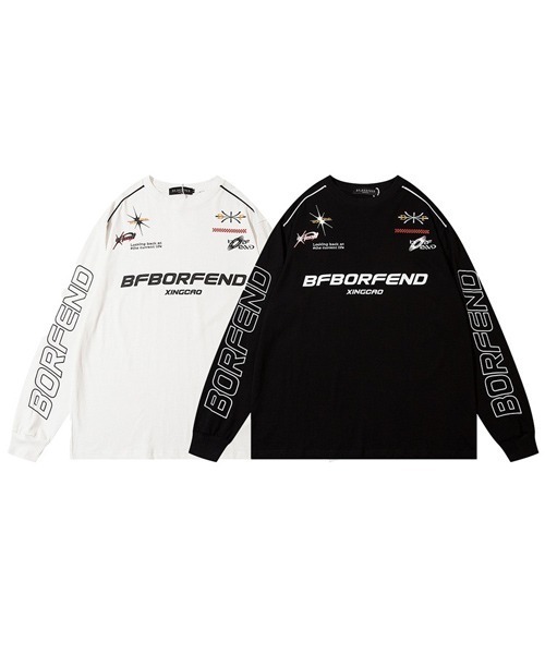 Ressaca(レサーカ)の「オーバーサイズ レーシングロゴプリントロンT(Tシャツ/カットソー・メンズ・ホワイト/ブラック・M/L/XL)」の7枚目の写真