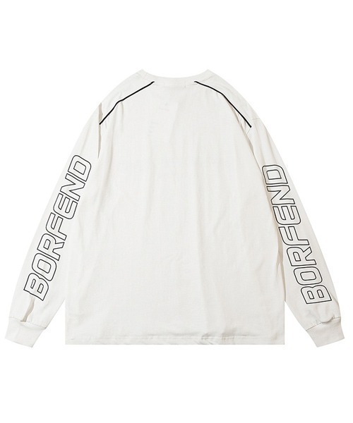 Ressaca(レサーカ)の「オーバーサイズ レーシングロゴプリントロンT(Tシャツ/カットソー・メンズ・ホワイト/ブラック・M/L/XL)」の3枚目の写真