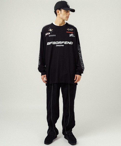 Ressaca(レサーカ)の「オーバーサイズ レーシングロゴプリントロンT(Tシャツ/カットソー・メンズ・ホワイト/ブラック・M/L/XL)」の18枚目の写真