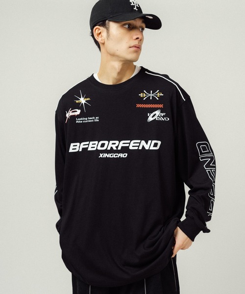 Ressaca(レサーカ)の「オーバーサイズ レーシングロゴプリントロンT(Tシャツ/カットソー・メンズ・ホワイト/ブラック・M/L/XL)」の14枚目の写真