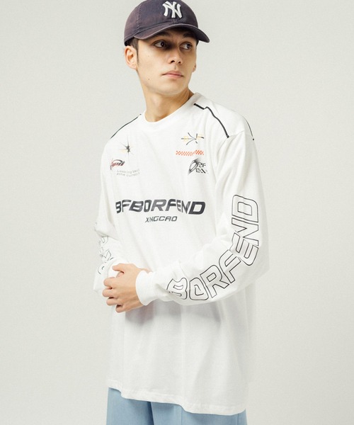 Ressaca(レサーカ)の「オーバーサイズ レーシングロゴプリントロンT(Tシャツ/カットソー・メンズ・ホワイト/ブラック・M/L/XL)」の22枚目の写真
