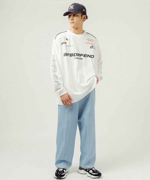 Ressaca(レサーカ)の「オーバーサイズ レーシングロゴプリントロンT(Tシャツ/カットソー・メンズ・ホワイト/ブラック・M/L/XL)」の13枚目の写真