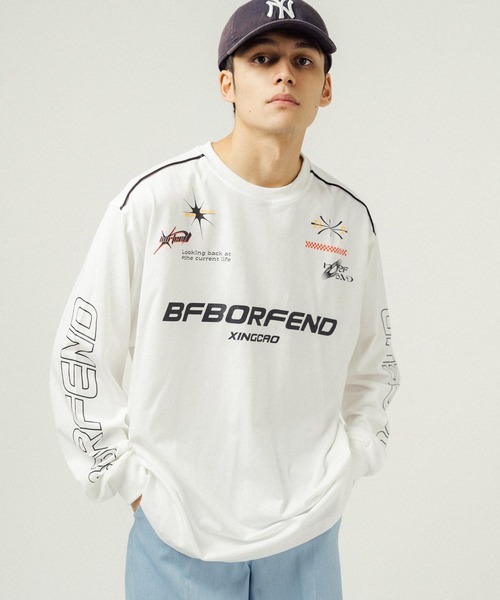 Ressaca(レサーカ)の「オーバーサイズ レーシングロゴプリントロンT(Tシャツ/カットソー・メンズ・ホワイト/ブラック・M/L/XL)」の21枚目の写真