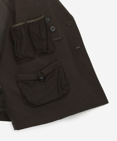 DAIWA PIER39（ダイワピア39）の「DAIWA PIER39 | TECH DOUBLE-BREASTED JACKET FLANNEL WOMEN（テーラードジャケット・レディース・ダークネイビー/ブラウン・FREE）」の19枚目の写真