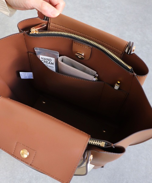 MIAN (ミアン)の「LILY / 縦型A4トートバッグ(トートバッグ・レディース・ブラウン/ピンク/モカ/ブラック/グレー/グレー系その他/アイボリー・FREE)」の22枚目の写真