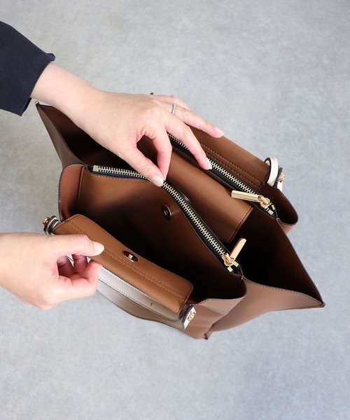 MIAN (ミアン)の「LILY / 縦型A4トートバッグ(トートバッグ・レディース・ブラウン/ピンク/モカ/ブラック/グレー/グレー系その他/アイボリー・FREE)」の20枚目の写真