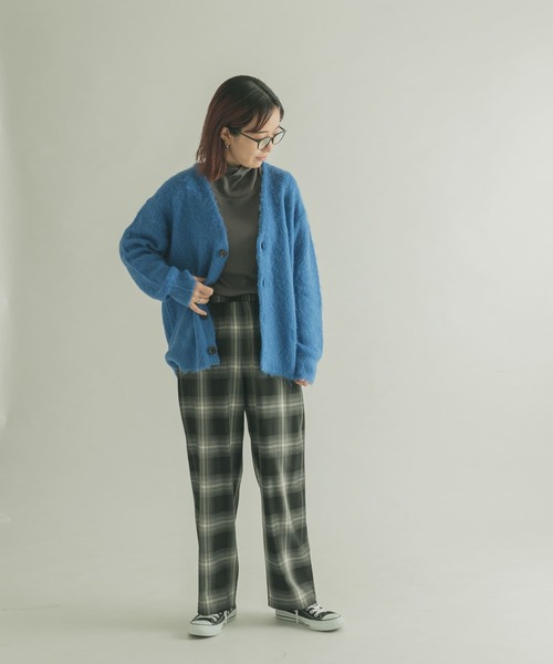 FORK&SPOON（フォークアンドスプーン）の「FORK&SPOON　TRストレートパンツ（その他パンツ・レディース・チェック/チャコールグレー・1/2）」の5枚目の写真