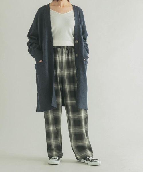 FORK&SPOON（フォークアンドスプーン）の「FORK&SPOON　TRストレートパンツ（その他パンツ・レディース・チェック/チャコールグレー・1/2）」の7枚目の写真