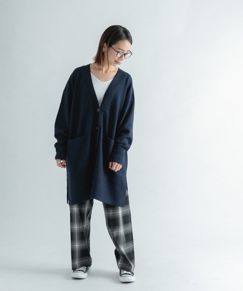 FORK&SPOON（フォークアンドスプーン）の「FORK&SPOON　TRストレートパンツ（その他パンツ・レディース・チェック/チャコールグレー・1/2）」の10枚目の写真