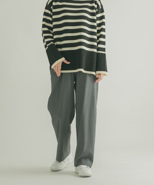 FORK&SPOON（フォークアンドスプーン）の「FORK&SPOON　TRストレートパンツ（その他パンツ・レディース・チェック/チャコールグレー・1/2）」の18枚目の写真