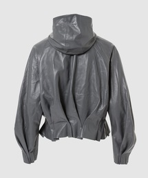 Omar Afridi（オマールアフリディ）の「PLEATED LEATHER HOODIE