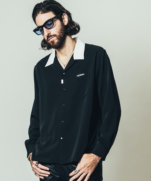 CRIMIE(クライミー)の「EASY CARE EMBROIDERY OPEN COLLAR SHIRT / イージーケアー 刺繍 オープン シャツ(シャツ/ブラウス・メンズ・ホワイト/ブラック・M/XXL/L/XL/S)」の21枚目の写真