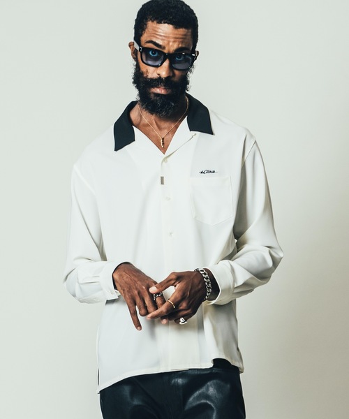 CRIMIE（クライミー）の「EASY CARE EMBROIDERY OPEN COLLAR SHIRT