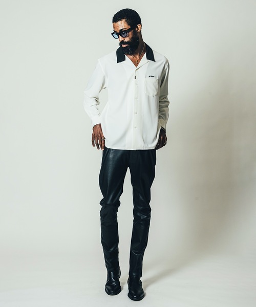 CRIMIE(クライミー)の「EASY CARE EMBROIDERY OPEN COLLAR SHIRT / イージーケアー 刺繍 オープン シャツ(シャツ/ブラウス・メンズ・ホワイト/ブラック・M/XXL/L/XL/S)」の16枚目の写真