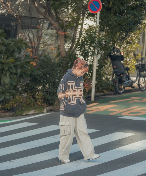 PENDLETON（ペンドルトン）の「【 PENDLETON / ペンドルトン 】  レディース ZIP UP HOODIE HARDING  ジップ パーカー 2475-9012 MNY（パーカー・レディース・アイボリー/チャコールグレー・MEDIUM/LARGE）」の7枚目の写真