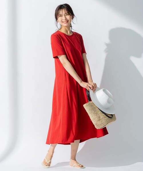 ✳️美品✳️23区ペルーコットン カットソー ワンピース 40 L 【ゆったり】 23区（ニジュウサンク）の「【洗える】ペルーコットン カットソー