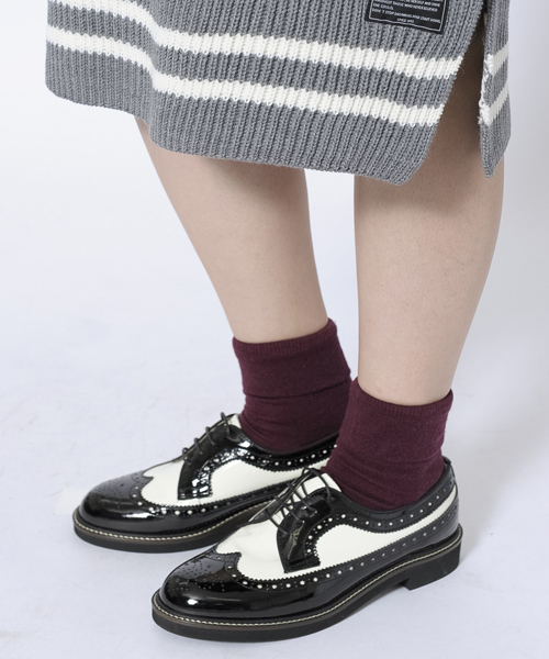 MILKFED.（ミルクフェド）の「【ViVi10月号掲載】MF HARUTA WING TIP　（ウイングチップ/エナメル素材）（その他シューズ・レディース・ブラック/マルチ・23.5cm/23cm/24.5cm/24cm）」の3枚目の写真