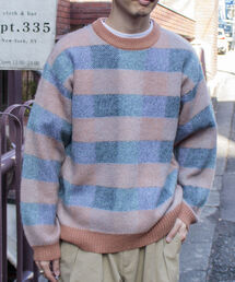 GLOSTER | 【GLOSTER ROAD/グロスターロード】モヘヤボーダーニットプルオーバー(ニット/セーター)