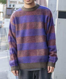 GLOSTER | 【GLOSTER ROAD/グロスターロード】モヘヤボーダーニットプルオーバー(ニット/セーター)