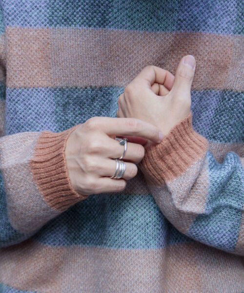 GLOSTER（グロスター）の「【GLOSTER ROAD/グロスターロード】モヘヤボーダーニットプルオーバー（ニット/セーター・メンズ・ベージュ系その他/パープル系その他・L/M）」の20枚目の写真