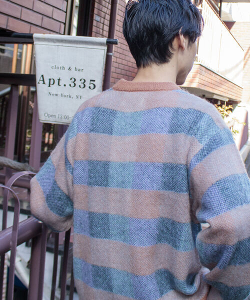 GLOSTER（グロスター）の「【GLOSTER ROAD/グロスターロード】モヘヤボーダーニットプルオーバー（ニット/セーター・メンズ・ベージュ系その他/パープル系その他・L/M）」の22枚目の写真